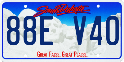SD license plate 88EV40