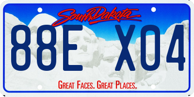 SD license plate 88EX04