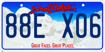 SD license plate 88EX06