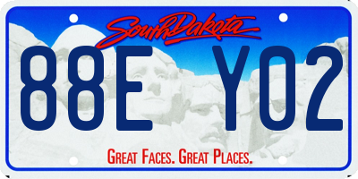 SD license plate 88EY02
