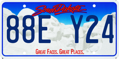 SD license plate 88EY24