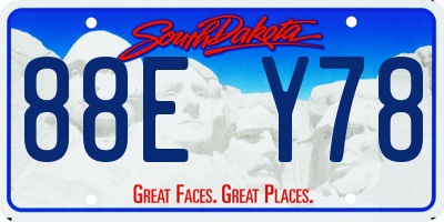 SD license plate 88EY78