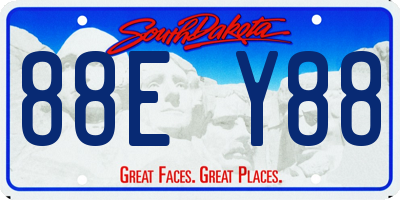 SD license plate 88EY88