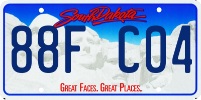 SD license plate 88FC04