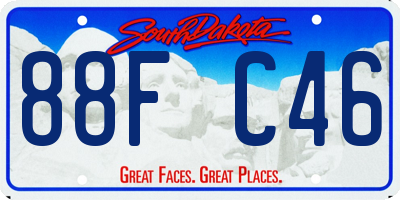 SD license plate 88FC46