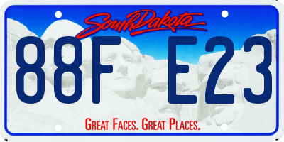SD license plate 88FE23