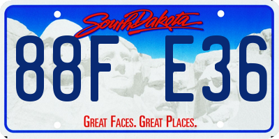 SD license plate 88FE36