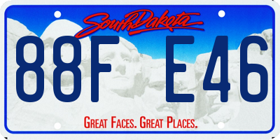 SD license plate 88FE46