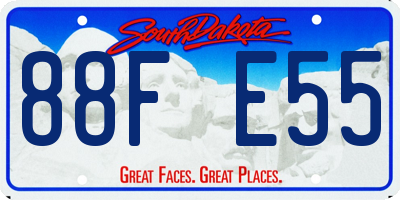 SD license plate 88FE55