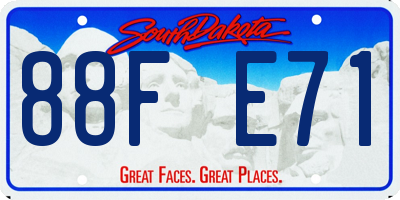 SD license plate 88FE71