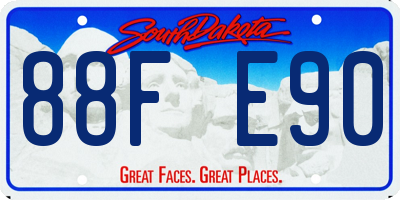 SD license plate 88FE90