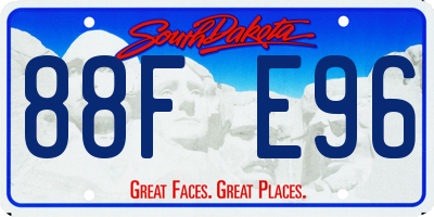 SD license plate 88FE96