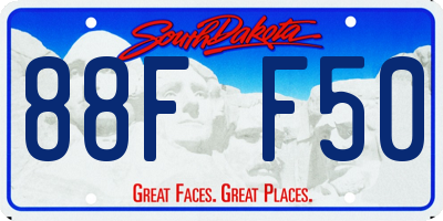 SD license plate 88FF50