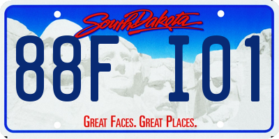 SD license plate 88FI01