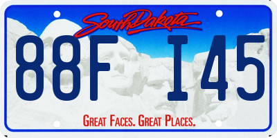 SD license plate 88FI45