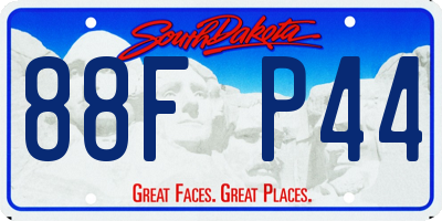 SD license plate 88FP44