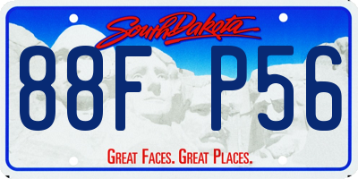 SD license plate 88FP56