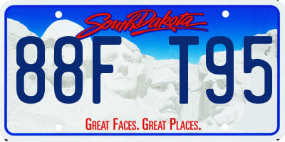 SD license plate 88FT95