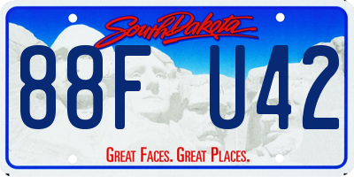 SD license plate 88FU42