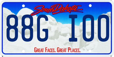 SD license plate 88GI00