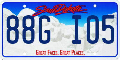 SD license plate 88GI05