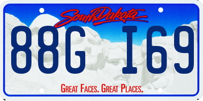 SD license plate 88GI69