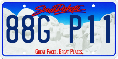 SD license plate 88GP11