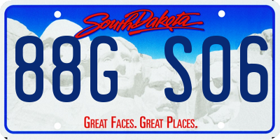 SD license plate 88GS06