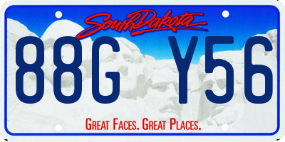 SD license plate 88GY56