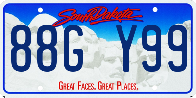 SD license plate 88GY99