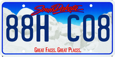 SD license plate 88HC08