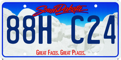 SD license plate 88HC24