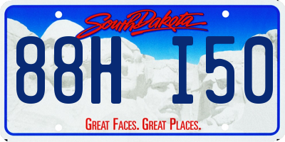 SD license plate 88HI50