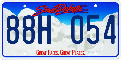 SD license plate 88HO54