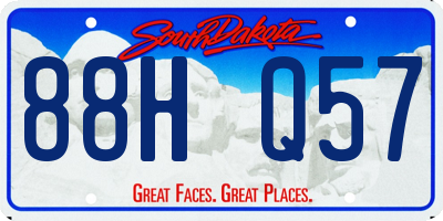 SD license plate 88HQ57