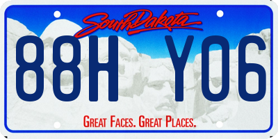 SD license plate 88HY06