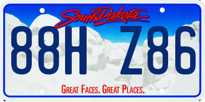 SD license plate 88HZ86