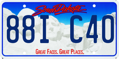 SD license plate 88IC40
