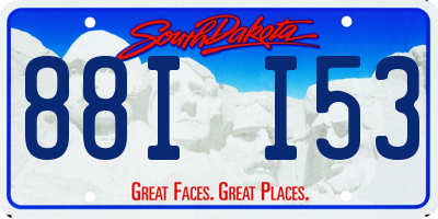SD license plate 88II53