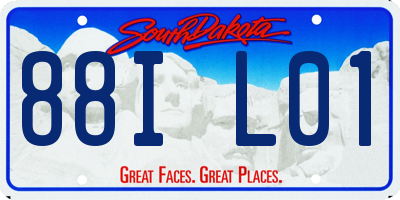 SD license plate 88IL01