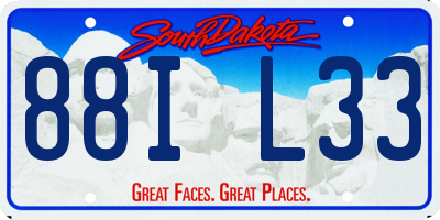 SD license plate 88IL33