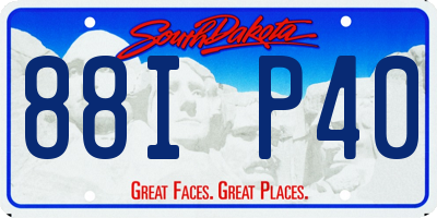 SD license plate 88IP40
