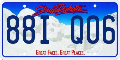 SD license plate 88IQ06