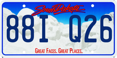 SD license plate 88IQ26