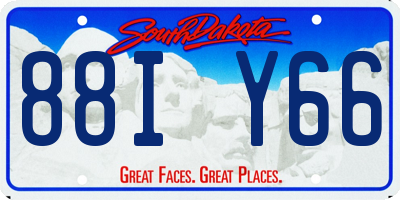 SD license plate 88IY66