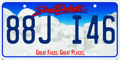 SD license plate 88JI46