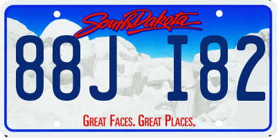 SD license plate 88JI82