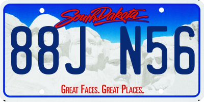 SD license plate 88JN56