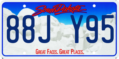SD license plate 88JY95