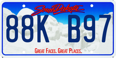SD license plate 88KB97